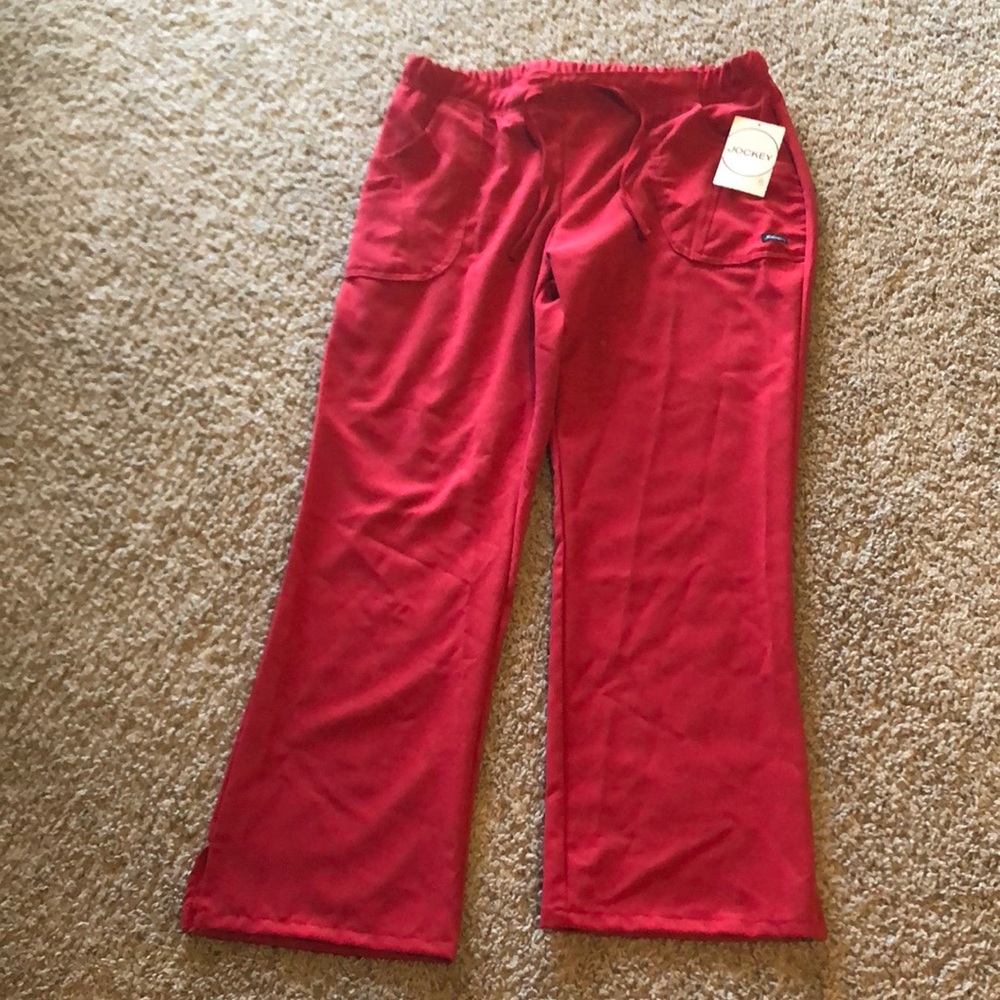 Brand new women’s red Jockey scrub pants